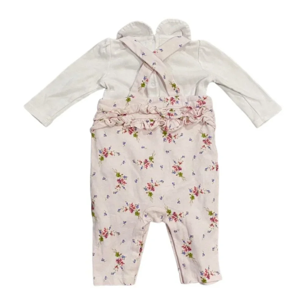 Ralph Lauren 3m Floral Romper & Collared Bodysuit Set
